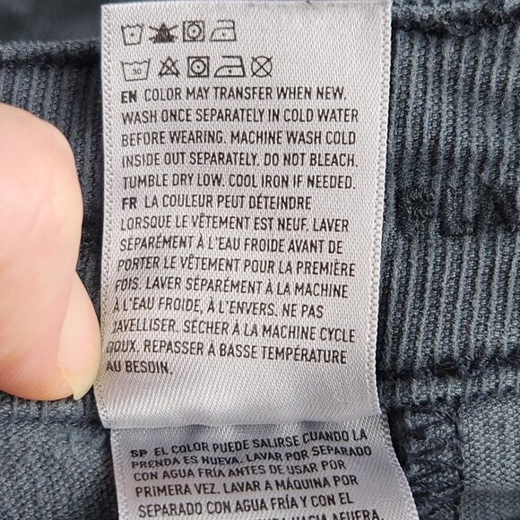 American Eagle Pants Womens 0 Gray Corduroy Super Hi Rise Flare Button Fly - Picture 12 of 12
